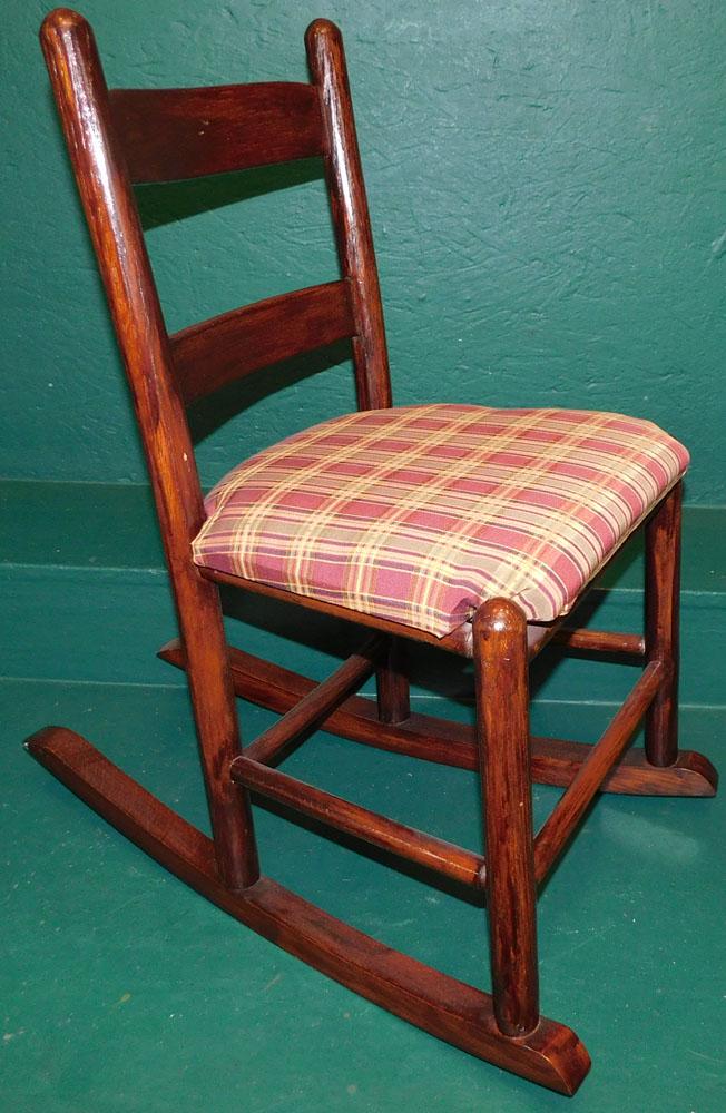 Antique Oak Childs Rocker (1 of 2)