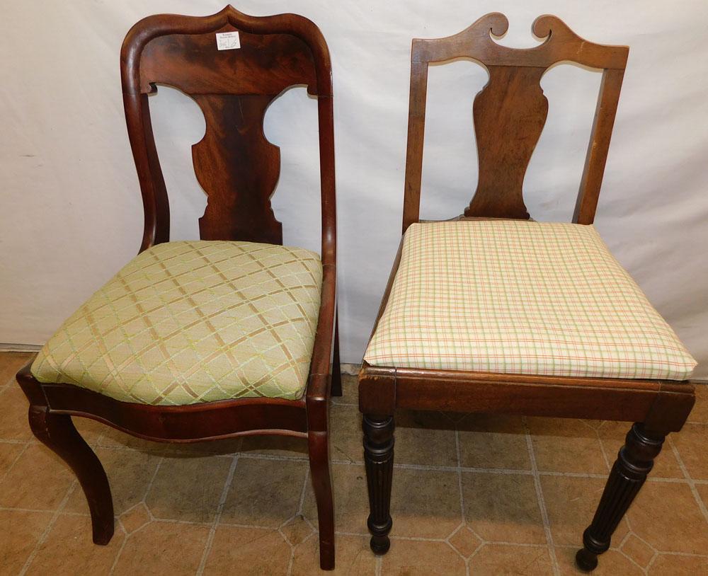 Two Antique Mahogany Side Chairs (1 of 2)