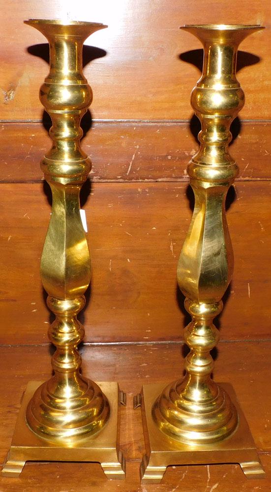 Pair Large Brass Candlesticks (1 of 2)