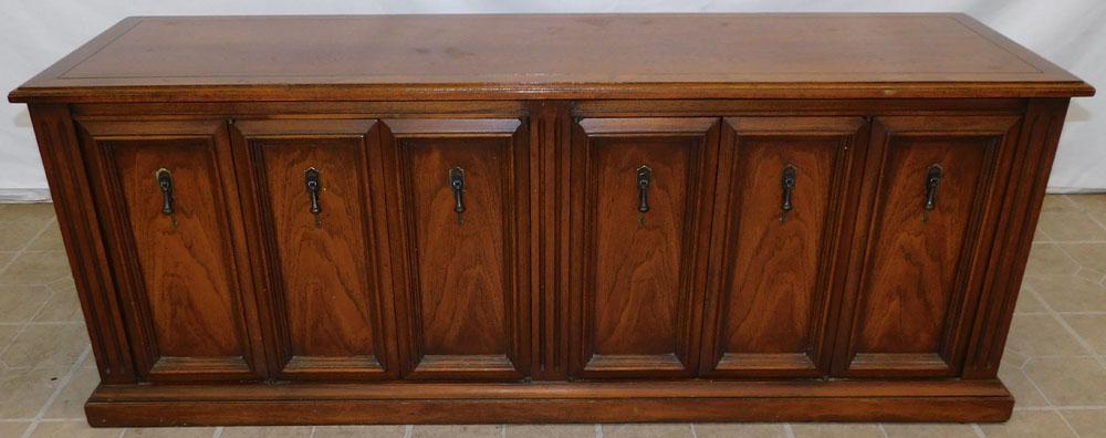 Walnut Mid Century Modern 4 Door Cabinet By Gordons Inc. (1 of 6)