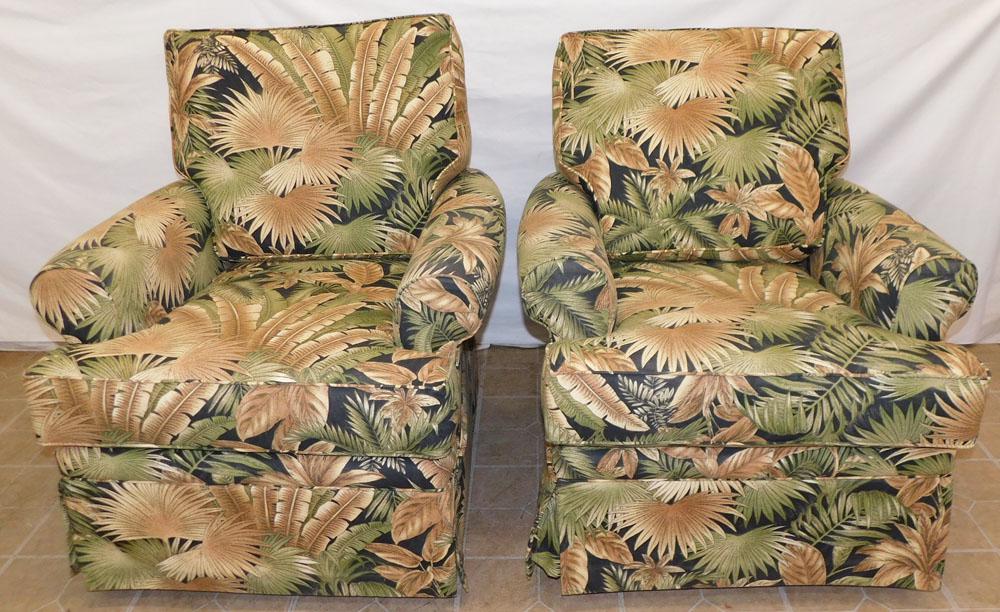 Pair Upholstered Club Chairs (Outer Banks Furniture ) (1 of 4)