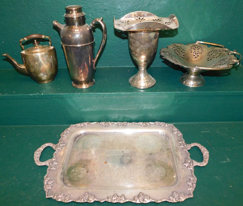 Five Silver Plate Items (1 of 4)