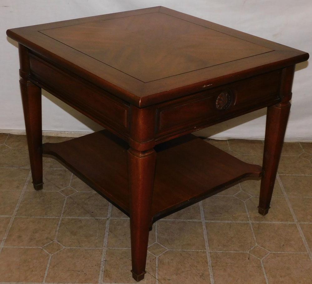 Walnut One Drawer End Table By Gordons Inc. (1 of 5)