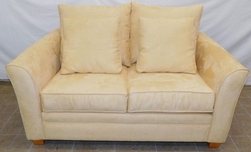 Suede Upholstered Love Seat (Outer Banks Furniture) (1 of 5)