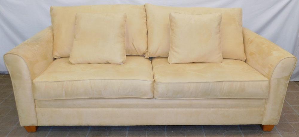 Suede Upholstered Sofa  (Outer Banks Furniture) (1 of 6)