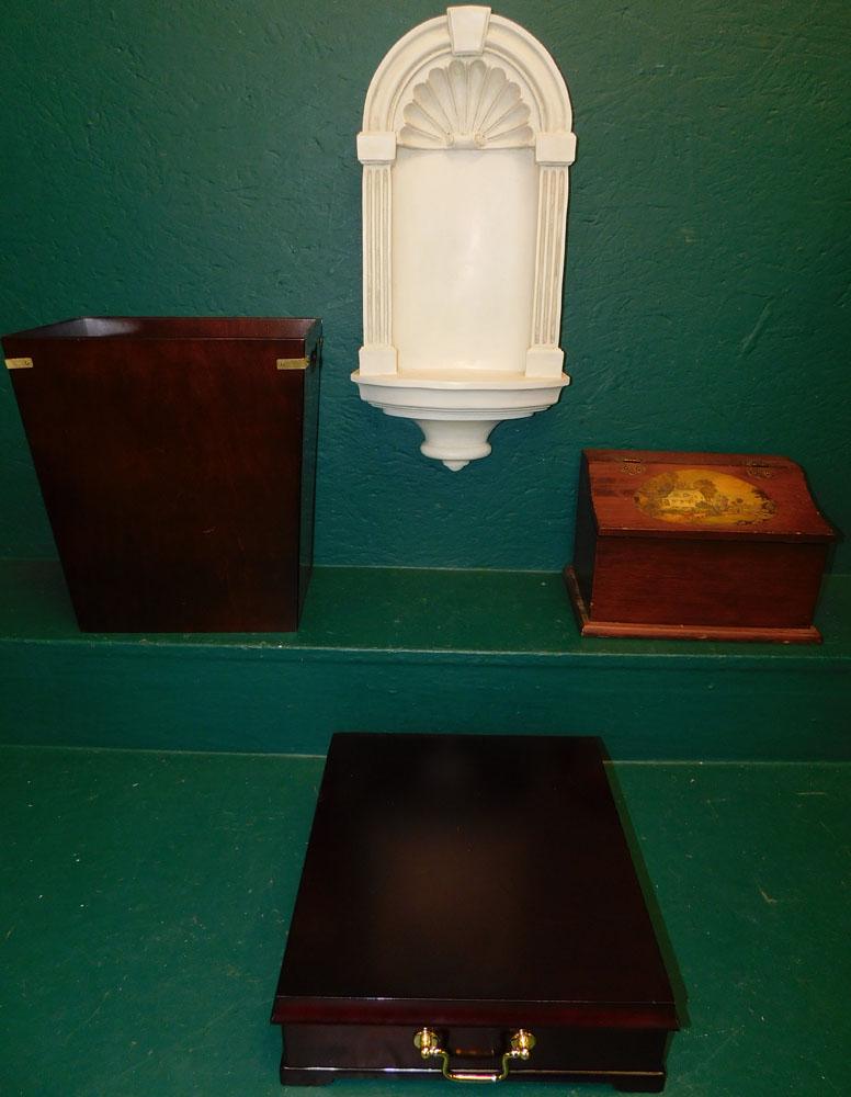 Cherry Bombay Waste Basket, Pine Box, Bombay Box, & Bed Tray (1 of 5)