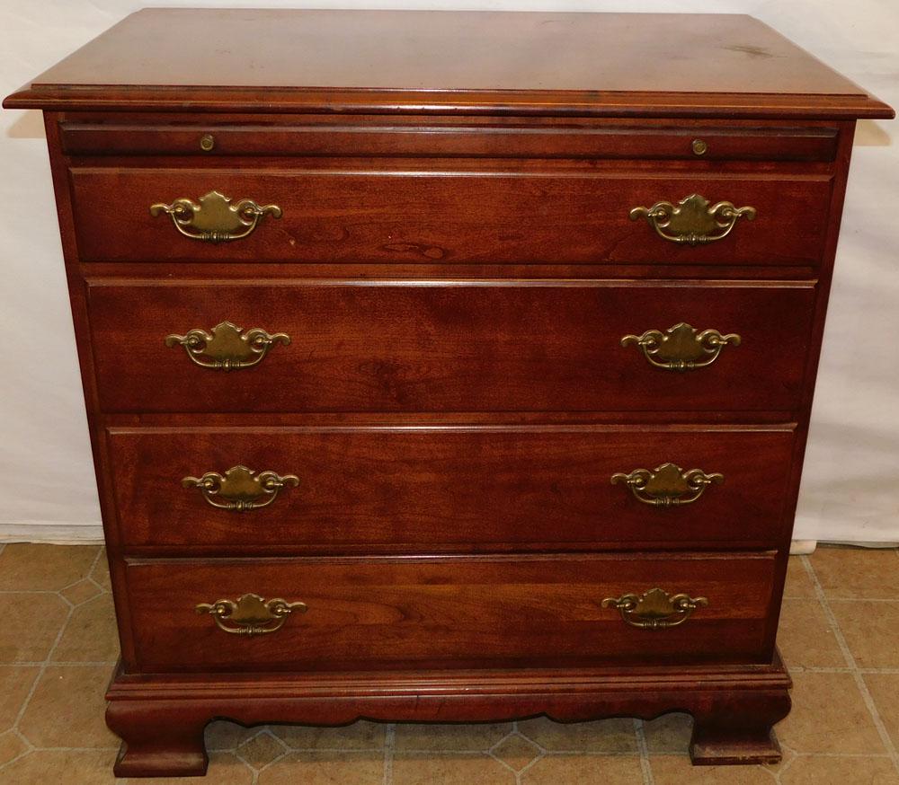 Cherry 4 Drawer Chest with Slide (1 of 6)