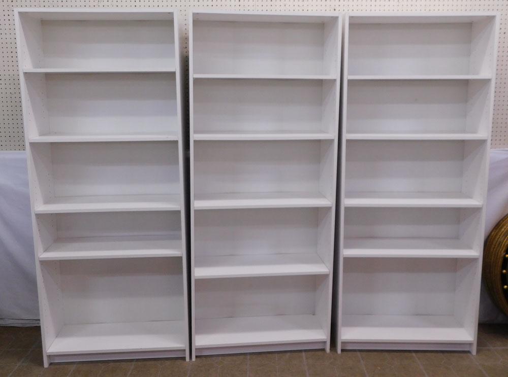 Three Modern White Book Shelves (1 of 6)