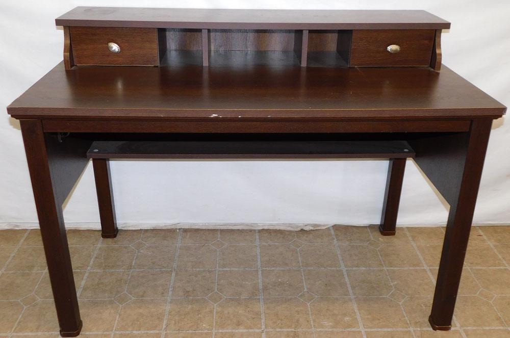 Modern Desk: Modern Desk . 47 1/4" W 23 1/2" D 34 1/2" H ALL DESCRIPTIONS AND ANY CONDITION STATEMENT GIVEN BY LANGSTON AUCTION GALLERY ARE STRICTLY OPINIONS AND LANGSTON'S SHALL HAVE NO RESPONSIBILITY FOR ERRORS 