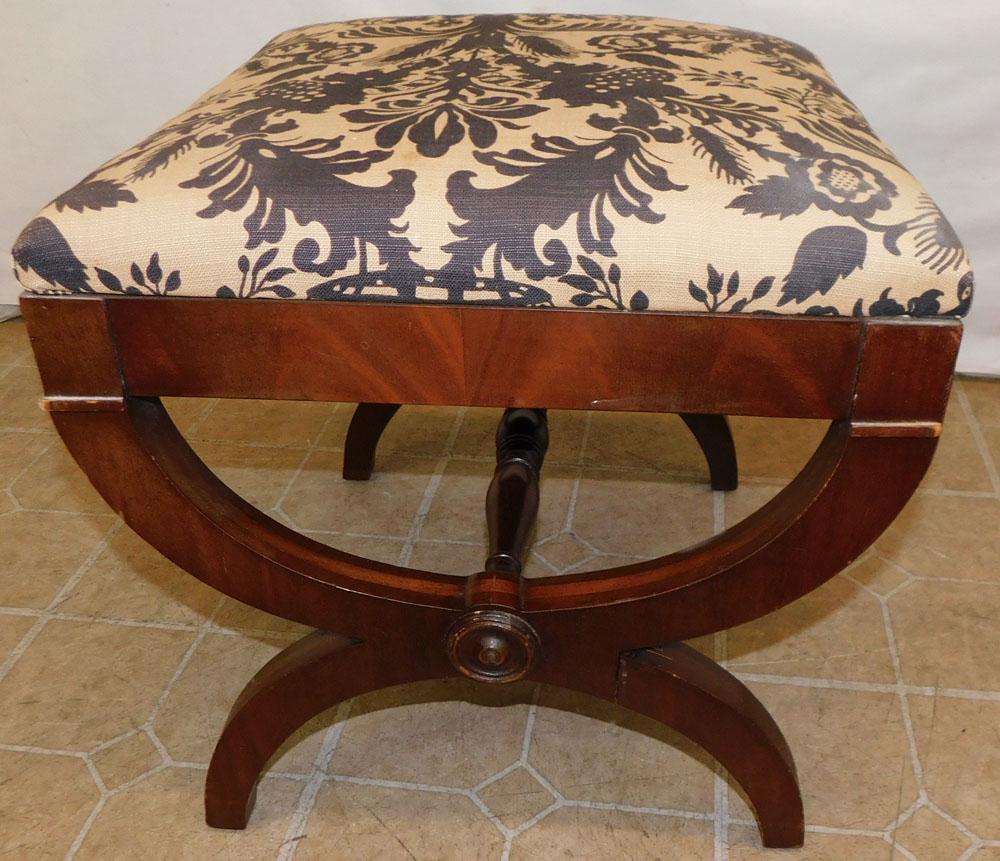 Mahogany Upholstered Top Bench (1 of 3)