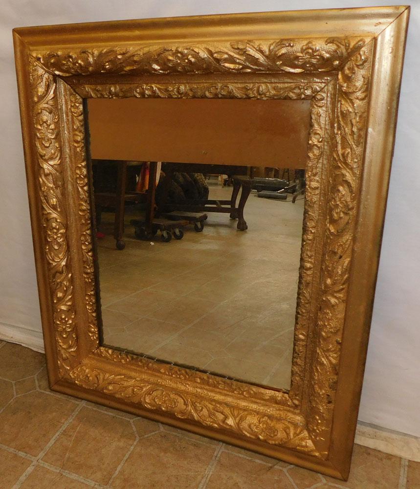Antique Gilded Frame Mirror (1 of 3)
