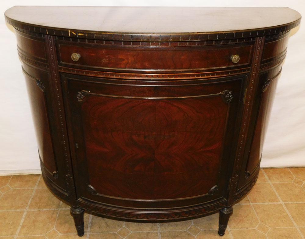 Mahogany Banded Top Demi-Lune Server (1 of 7)