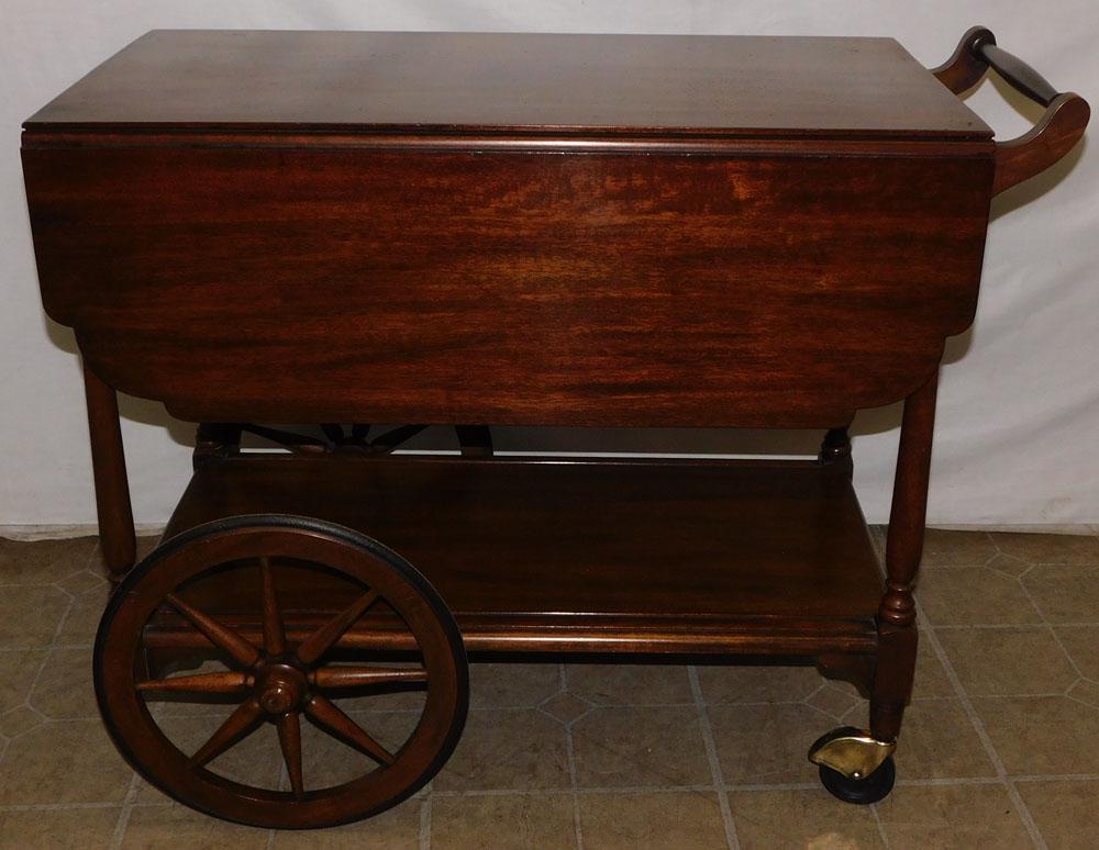 Mahogany Tea Cart by Henkel Harris (1 of 6)