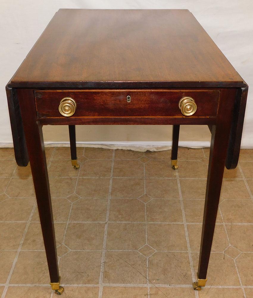 19th C Mahogany Pembroke Table with Drawer (1 of 6)
