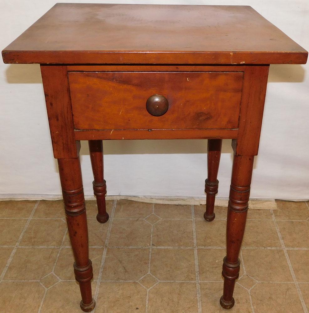 19th C Cherry 1 Drawer Stand (1 of 4)