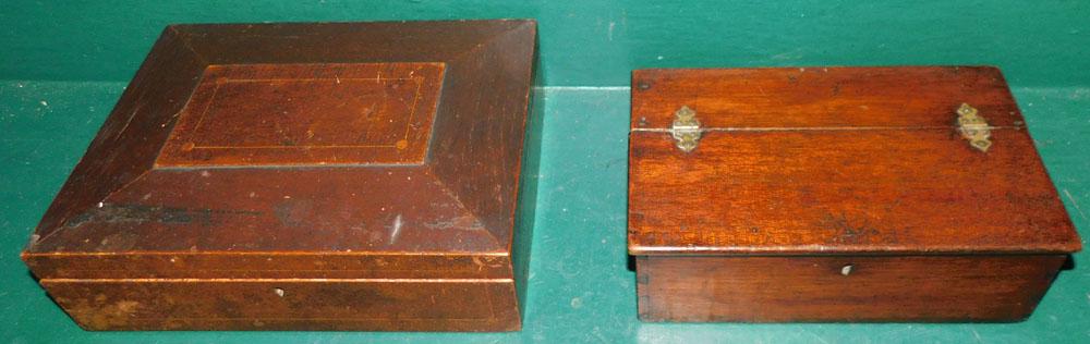2 19th C Mahogany Document Boxes (1 of 4)