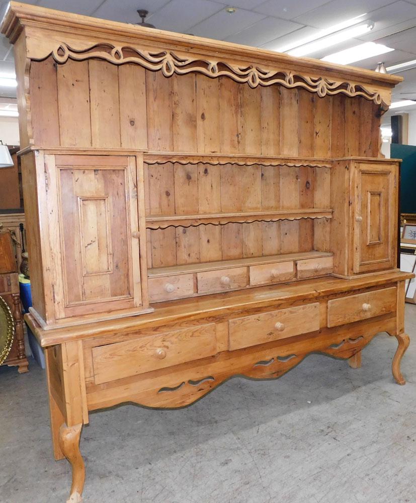 2 Piece Scrub Pine Pewter Cabinet (1 of 8)