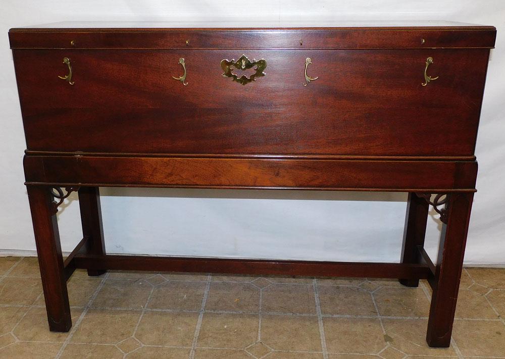 Mahogany Chippendale Style Lift Top Box on Stand by Williamsburg Tradition House (1 of 5)