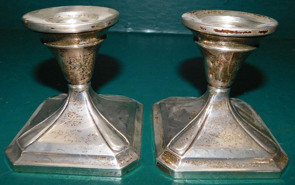 Pair Sterling Weighted Candlesticks (1 of 2)