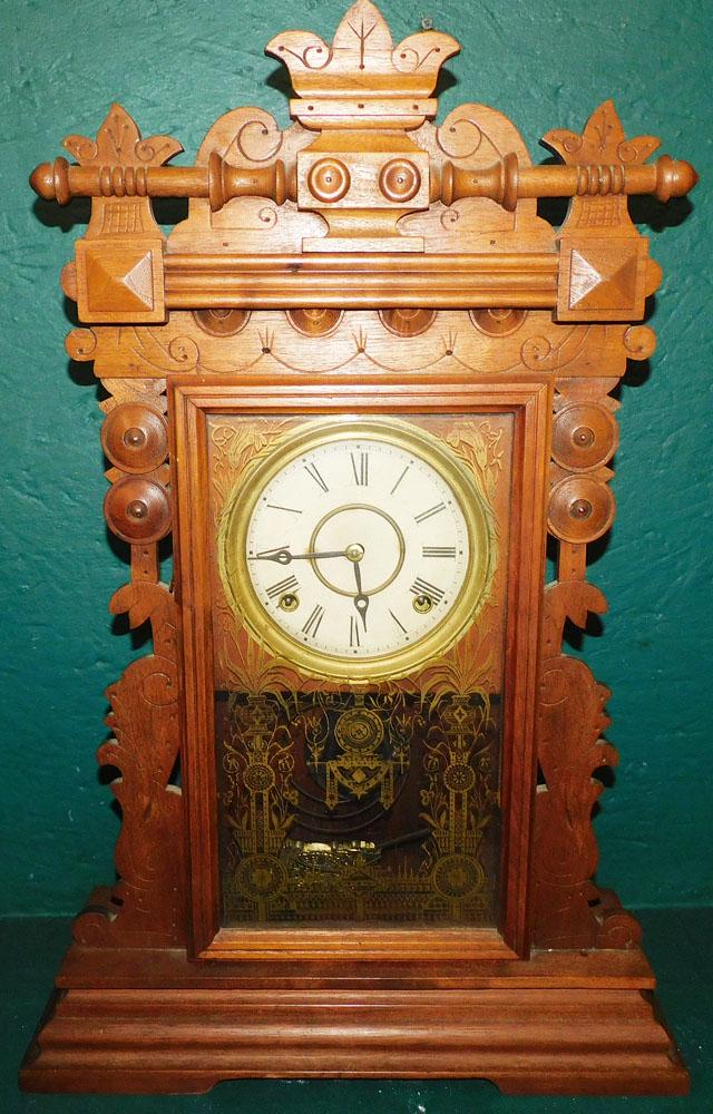 Walnut Victorian Mantel Clock (1 of 5)