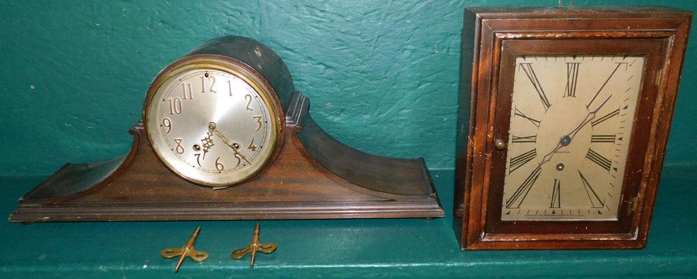 2 Antique Shelf Clocks, (Seth Thomas & Ansonia) (1 of 7)