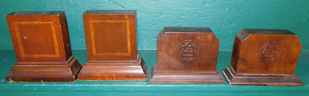 2 Pair of Mahogany Bookends (1 of 4)