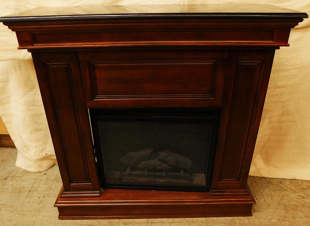 Cherry Electric Marble Top Fire Place (1 of 4)