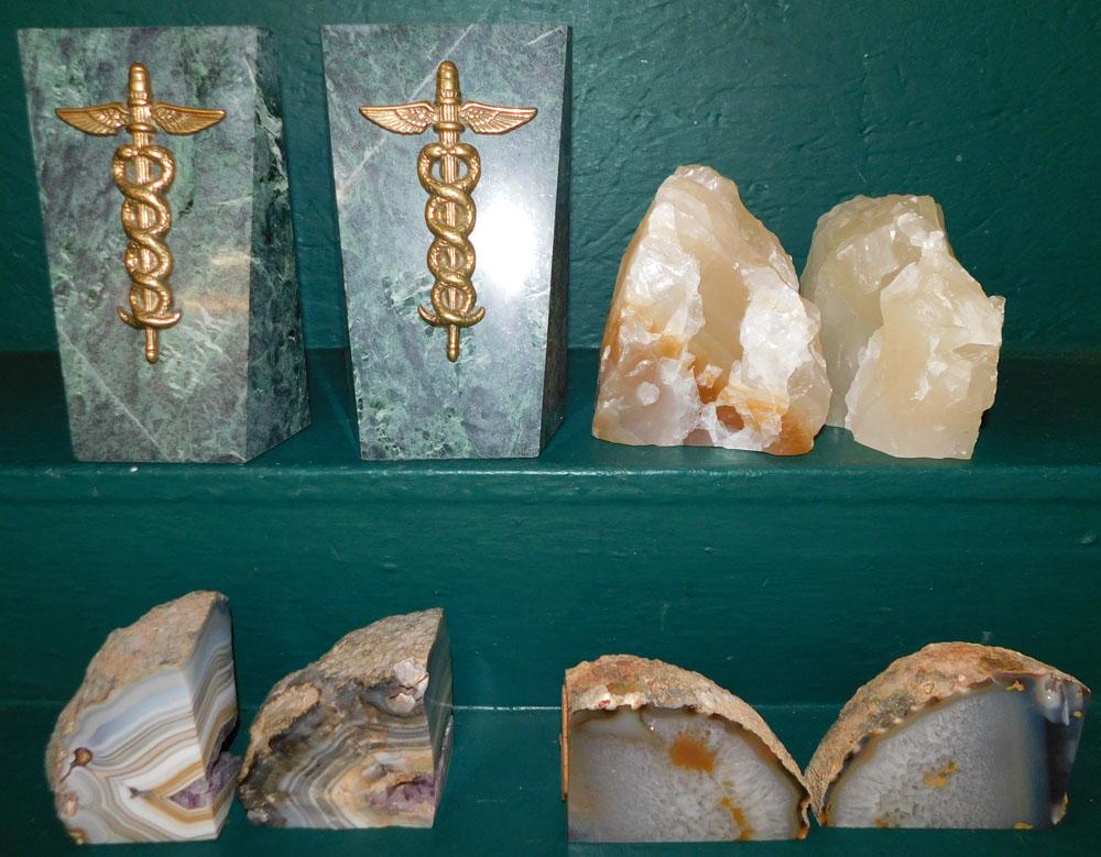 Four Pair Stone & Marble Bookends (1 of 5)