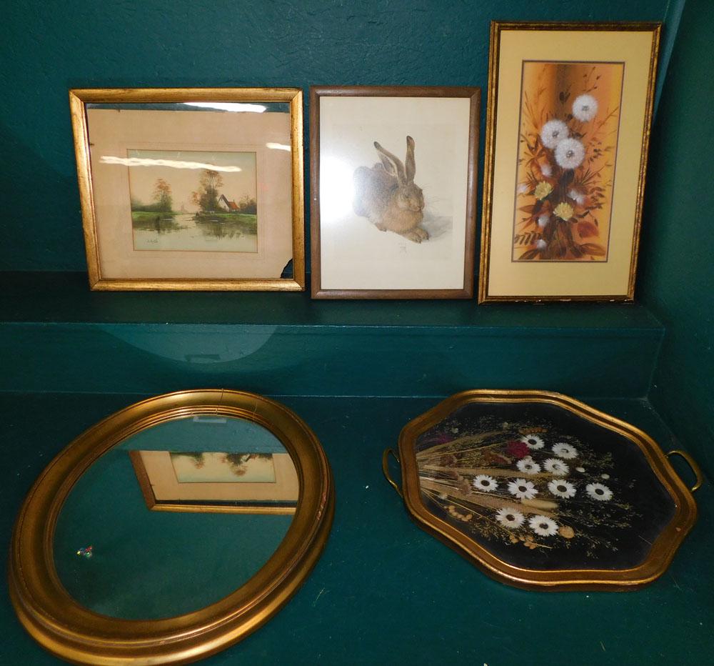 Lot Framed Artwork & Mirror (1 of 5)