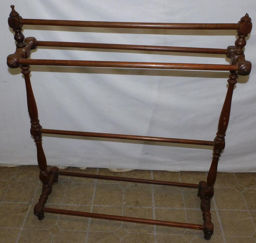 Antique Victorian Walnut Towel Rack (1 of 2)
