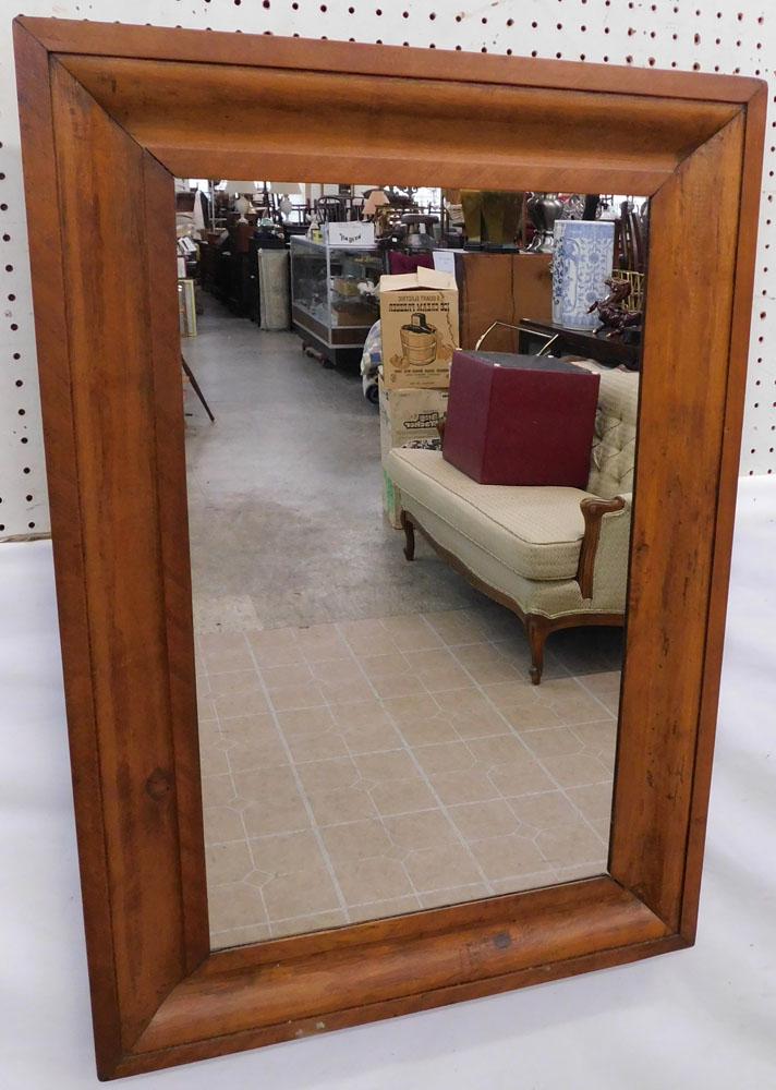 Antique Pine Framed Mirror (1 of 2)