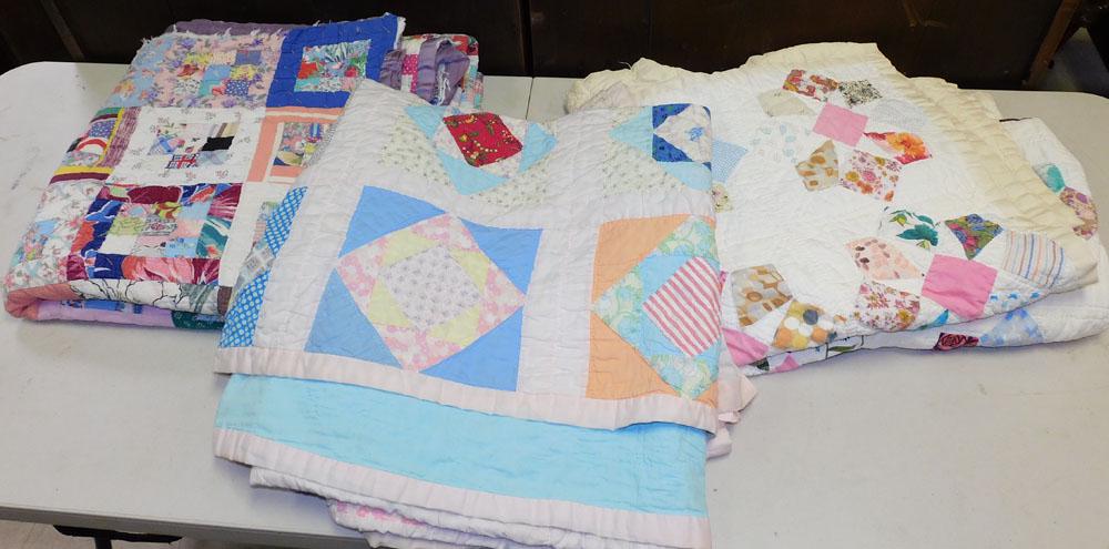Three Antique Hand Made Quilts (1 of 4)