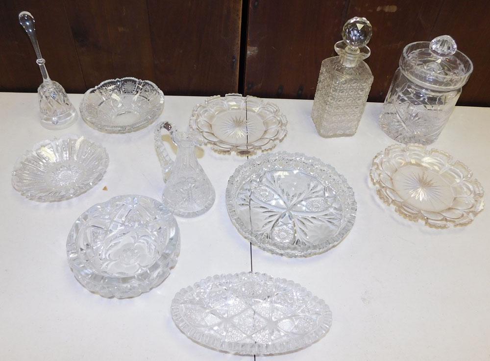 Lot Cut Glass Items (1 of 4)