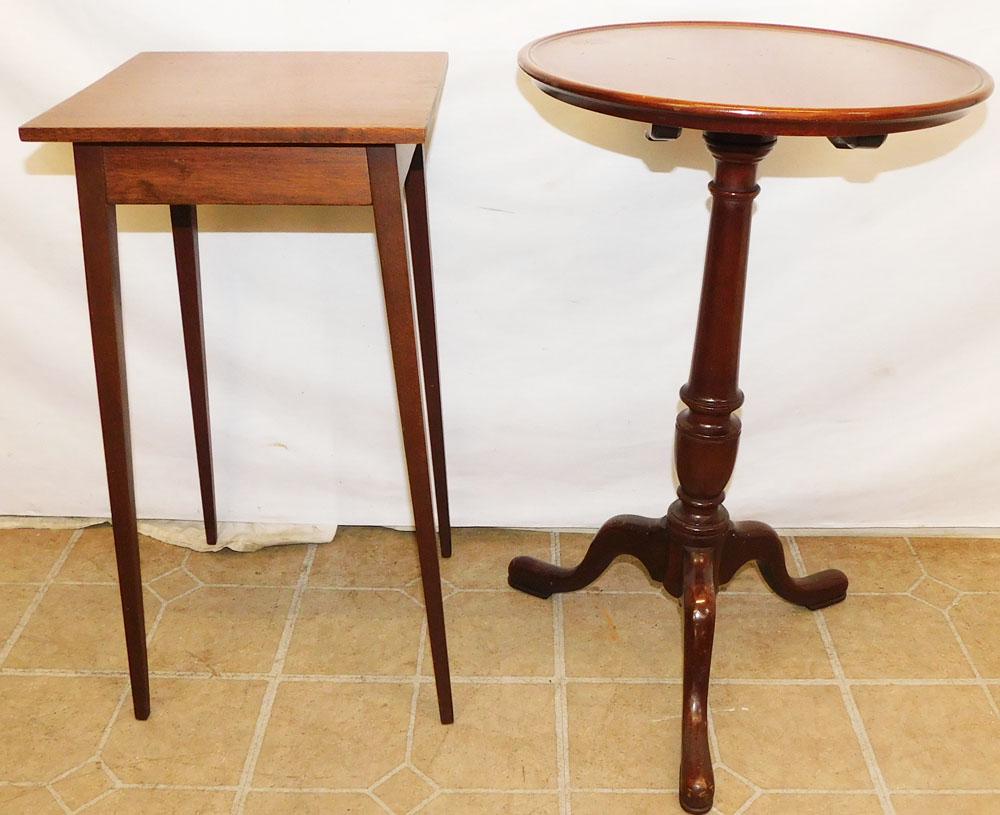 Mahogany Dish Top Whiskey Stand & Plant Stand (1 of 2)