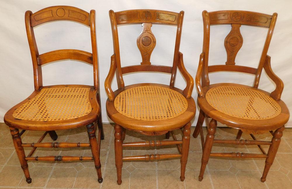 Three Victorian Walnut Side Chairs (1 of 3)