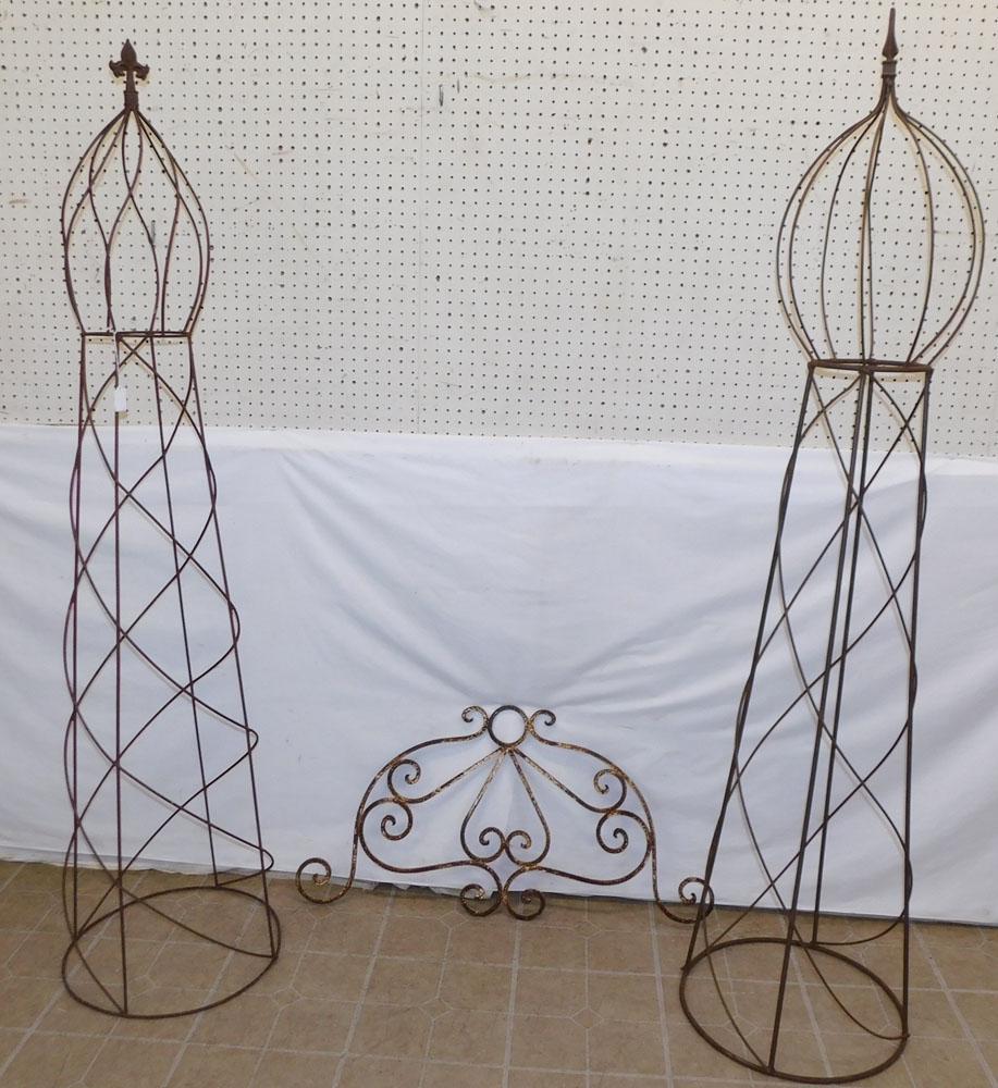 Three Wrought Iron Yard Decorative Stands (1 of 4)