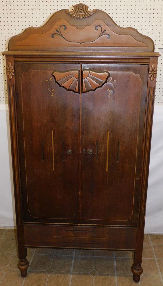 Antique Walnut Child's Wardrobe (1 of 5)