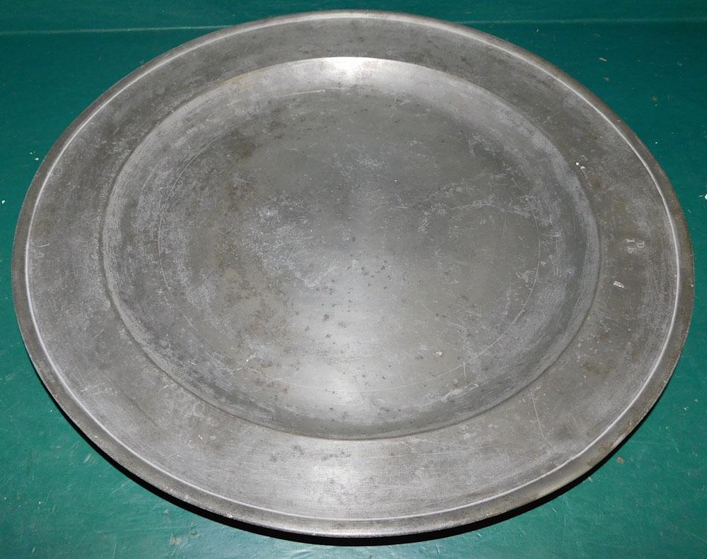 Antique Pewter Charger (1 of 2)