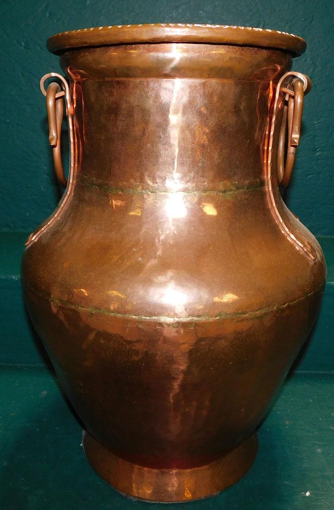 Large Hammered Copper Urn (1 of 4)