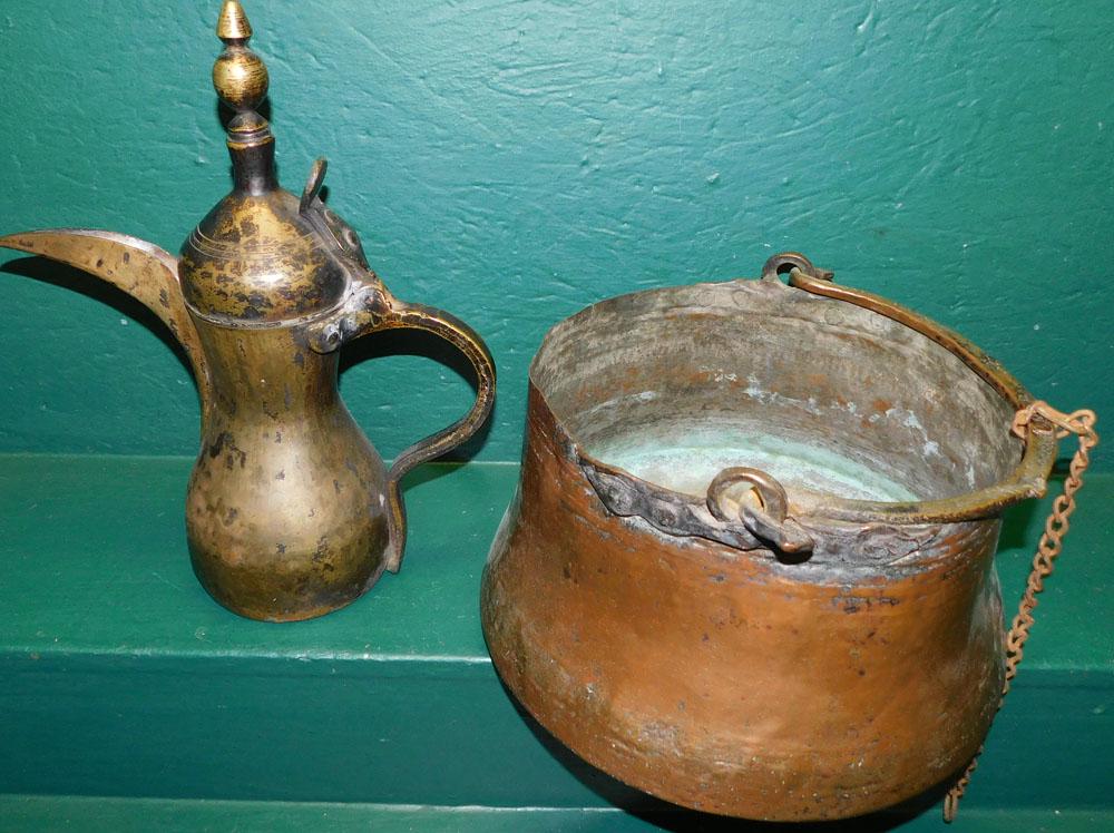 Antique Copper Bucket & Brass Ewer (1 of 4)