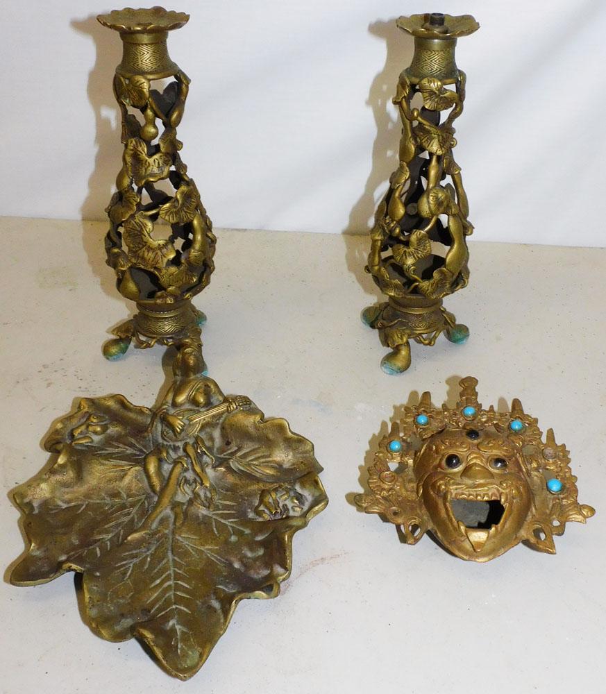 Lot of 4 Cast Brass Items (1 of 6)