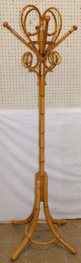 Bamboo Hat Stand: Bamboo Hat Stand . 71 1/4" H ALL DESCRIPTIONS AND ANY CONDITION STATEMENT GIVEN BY LANGSTON AUCTION GALLERY ARE STRICTLY OPINIONS AND LANGSTON'S SHALL HAVE NO RESPONSIBILITY FOR ERRORS OR OMISSIONS.&#