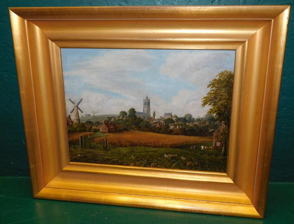 19th Century Oil on Canvas Farm Scene Signed (1 of 5)