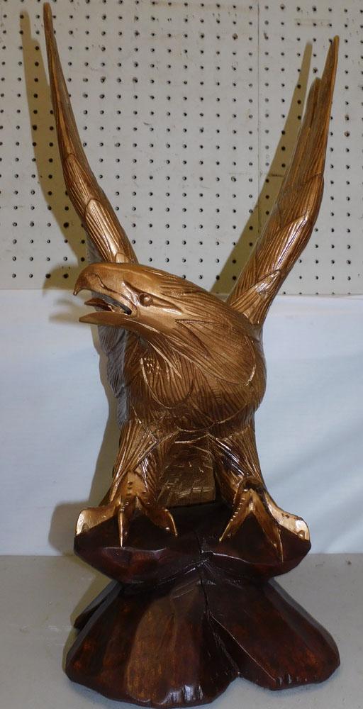 Painted Carved Wood Eagle (1 of 6)