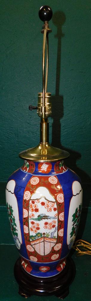 Imari Style Porcelain Vase Made Into Lamp (1 of 3)