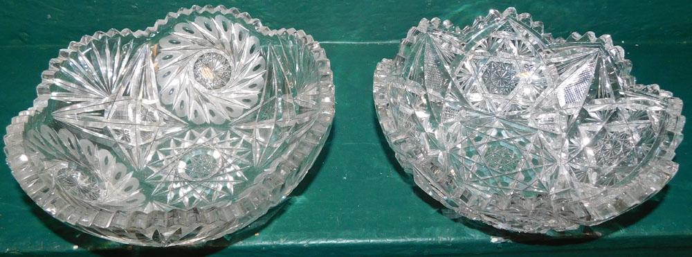 4 Brilliant Cut Glass Bowls (1 of 3)
