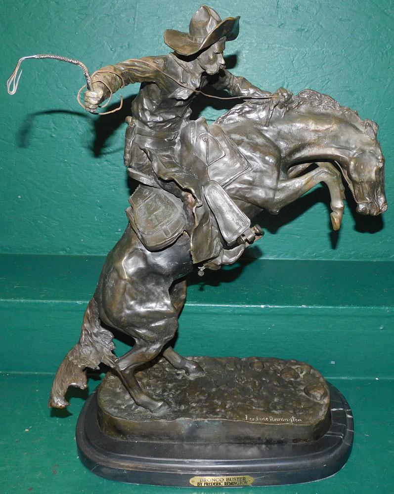 Frederick Remington Bronze Sculpture " Bronco Buster" (1 of 4)
