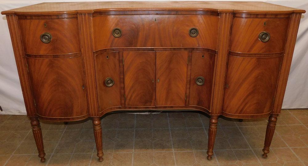 19th C Bleach Mahogany Sheraton Side Board (1 of 14)