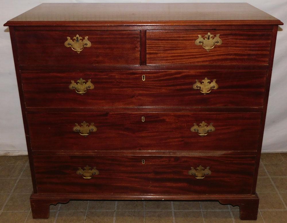 19th C English Mahogany 2/3 Drawer Chest (1 of 6)