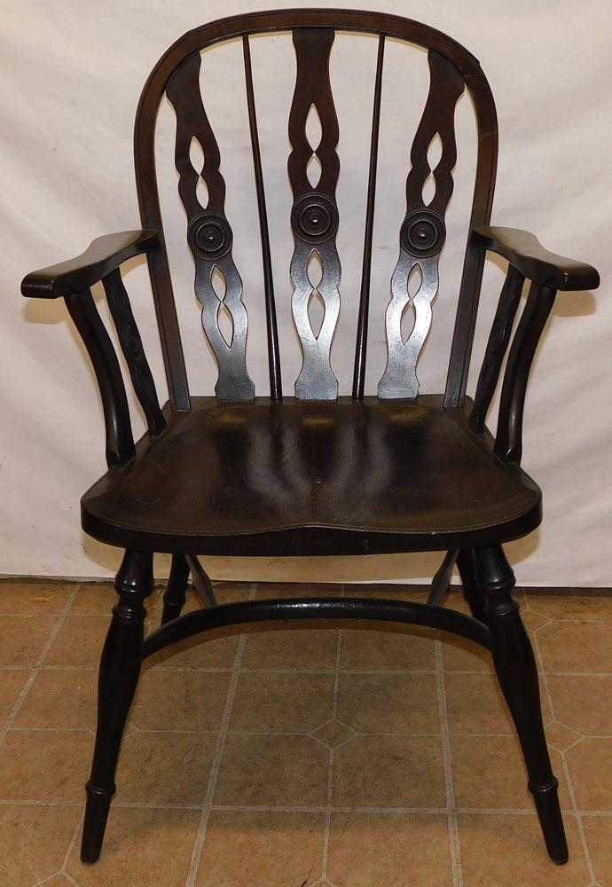 Elm Wood Windsor Style Arm Chair (1 of 2)